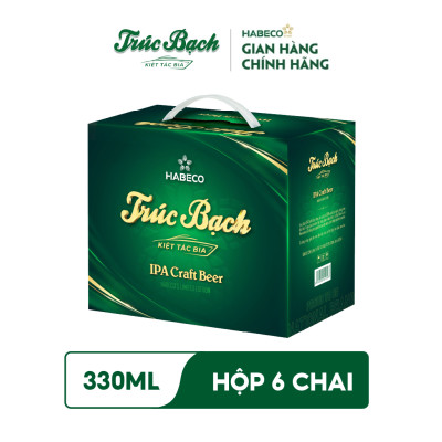 Bia Trúc Bạch IPA Craft - Hộp 6 chai 330ml